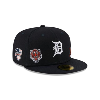 Blue Detroit Tigers Hat - New Era MLB Multi 59FIFTY Fitted Caps USA8143265